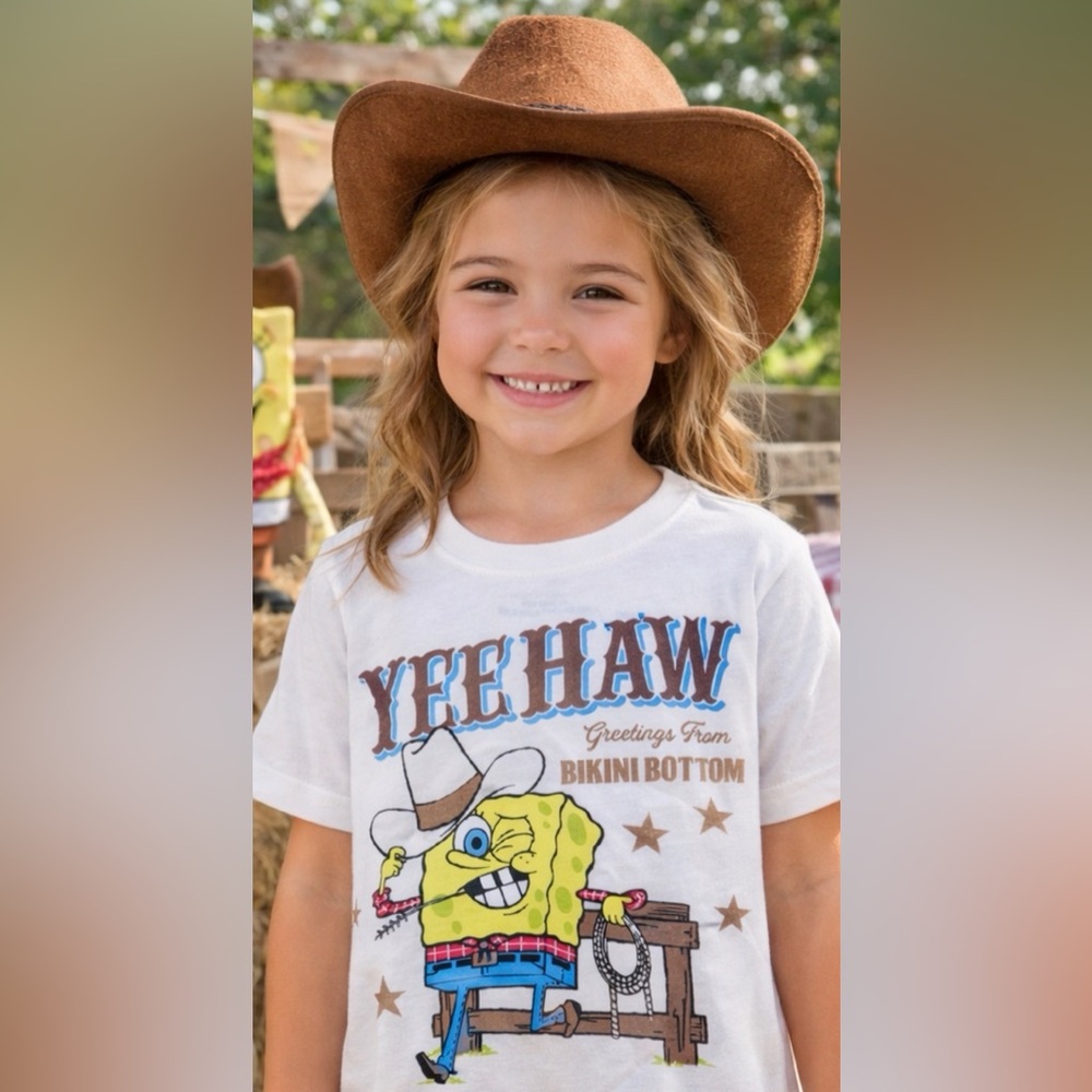 SpongeBob SquarePants Kids Cream T-Shirt Size (3-4)